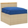 Coussin de palette pour siège bleu royal 70x70x12 cm 