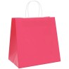 Sacs en papier 50 pcs avec poignées rose 26x17x25 cm 