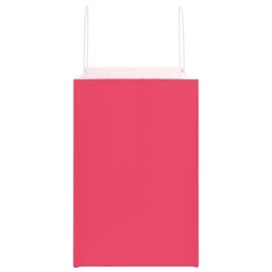 Sacs en papier 50 pcs avec poignées rose 26x17x25 cm 