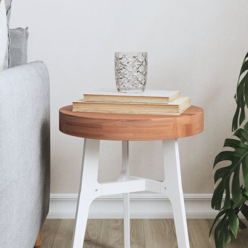 Dessus de table Ø30x4 cm rond bois massif de hêtre 