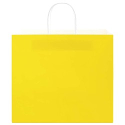 Sacs en papier 50 pcs avec poignées jaune 32x22x28 cm 