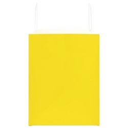 Sacs en papier 50 pcs avec poignées jaune 32x22x28 cm 
