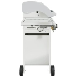 Barbecue à gaz avec 5 brûleurs argenté acier inoxydable 