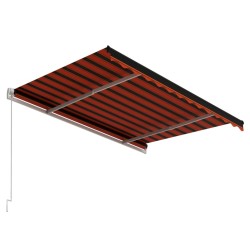 Auvent rétractable automatique 300x250 cm Orange et marron 