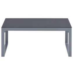 Salon de jardin 3 pcs et coussins Aluminium Noir 