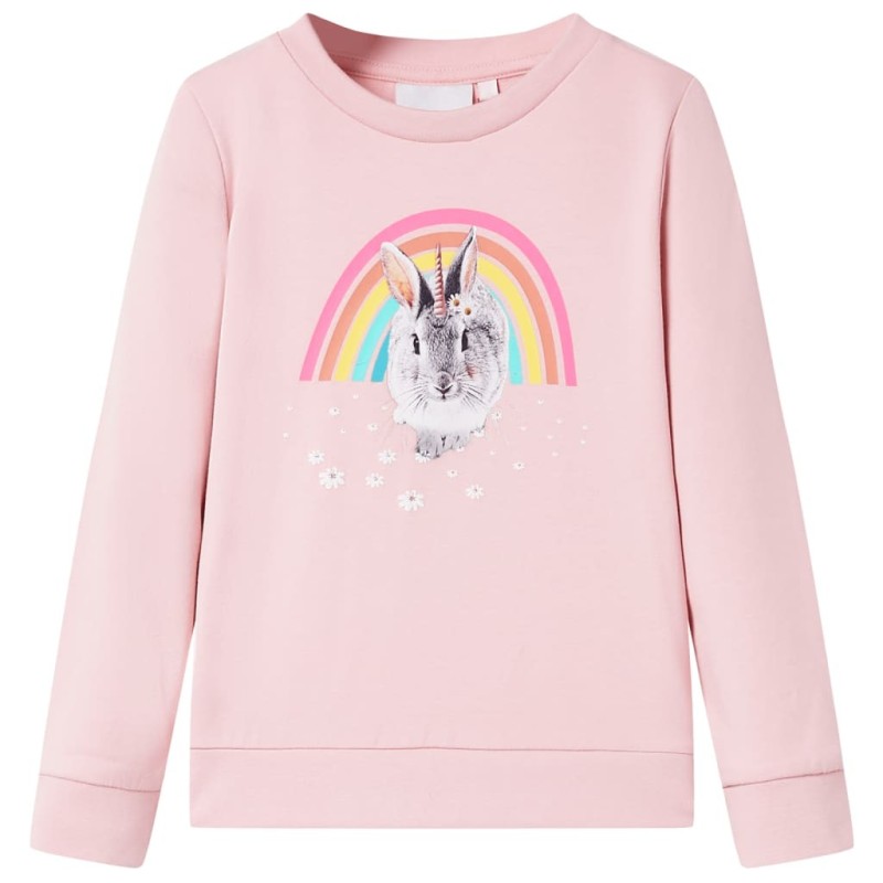 Sweatshirt pour enfants rose clair 140 