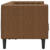 Canapé Chesterfield avec traversins 2 places similicuir daim 