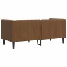 Canapé Chesterfield avec traversins 2 places similicuir daim 