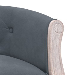 Banc Gris foncé 98x56x69 cm Velours 