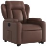 Fauteuil inclinable marron similicuir 