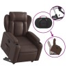 Fauteuil inclinable marron similicuir 