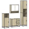 Ensemble de meubles de salle de bain 4 pcs chêne sonoma 