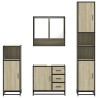 Ensemble de meubles de salle de bain 4 pcs chêne sonoma 