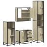 Ensemble de meubles de salle de bain 4 pcs chêne sonoma 