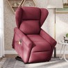 Fauteuil inclinable de massage électrique Rouge bordeaux Tissu 