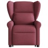 Fauteuil inclinable de massage électrique Rouge bordeaux Tissu 
