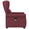 Fauteuil inclinable de massage électrique Rouge bordeaux Tissu 