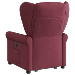 Fauteuil inclinable de massage électrique Rouge bordeaux Tissu 
