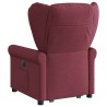 Fauteuil inclinable de massage électrique Rouge bordeaux Tissu 