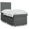 Sommier à lattes de lit avec matelas Gris foncé 80x200 cm Tissu 