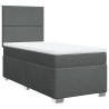 Sommier à lattes de lit avec matelas Gris foncé 80x200 cm Tissu 