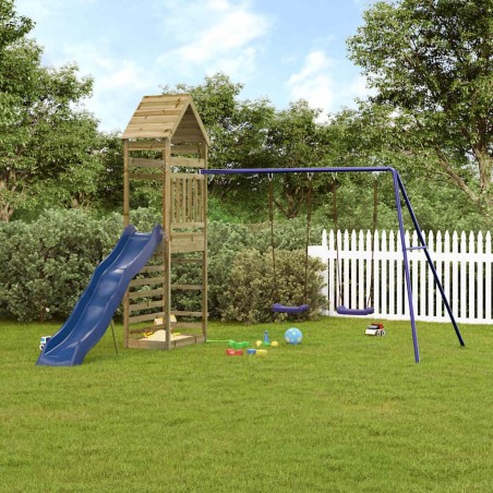 Aire de jeux d'extérieur bois de pin imprégné 