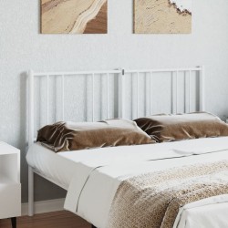 Tête de lit métal blanc 135 cm 