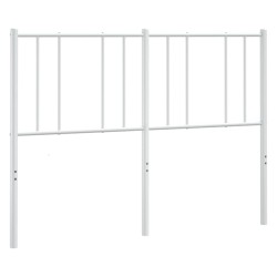 Tête de lit métal blanc 135 cm 