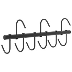 Porte-bride avec 9 crochets tournants noir acier 