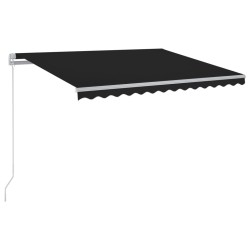 Auvent manuel rétractable avec LED 300x250 cm Anthracite 