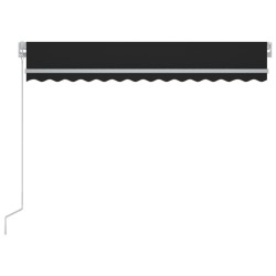 Auvent manuel rétractable avec LED 300x250 cm Anthracite 