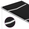 Auvent manuel rétractable avec LED 300x250 cm Anthracite 