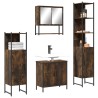 Ensemble de meubles de salle de bain 4 pcs Chêne fumé Bois 