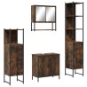 Ensemble de meubles de salle de bain 4 pcs Chêne fumé Bois 