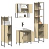 Ensemble de meubles de salle de bain 4 pcs Chêne fumé Bois 
