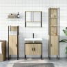 Ensemble de meubles de salle de bain 4 pcs Chêne fumé Bois 