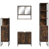 Ensemble de meubles de salle de bain 4 pcs Chêne fumé Bois 