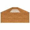 Lit surélevé de jardin 1150x100x36 cm acier corten 