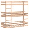 Lit superposé triple sans matelas 80x200 cm bois de pin massif 