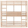 Lit superposé triple sans matelas 80x200 cm bois de pin massif 