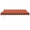 Auvent rétractable automatique orange et marron 3x2,5 m 