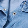 Robe pour enfants à manches longues bleu marine et bleu denim 140 