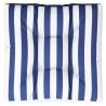 Coussin de palette rayures bleues et blanches 80x80x12 cm tissu 