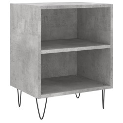 Table de chevet gris béton 40x30x50 cm bois d'ingénierie 