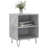 Table de chevet gris béton 40x30x50 cm bois d'ingénierie 