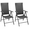 Ensemble à manger de jardin 3 pcs noir et marron 