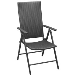 Ensemble à manger de jardin 3 pcs noir et marron 