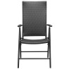 Ensemble à manger de jardin 3 pcs noir et marron 