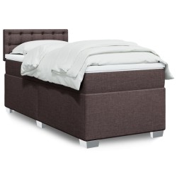 Sommier à lattes de lit avec matelas Marron foncé 90x190 cm 