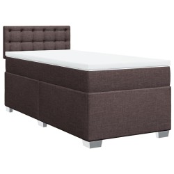 Sommier à lattes de lit avec matelas Marron foncé 90x190 cm 